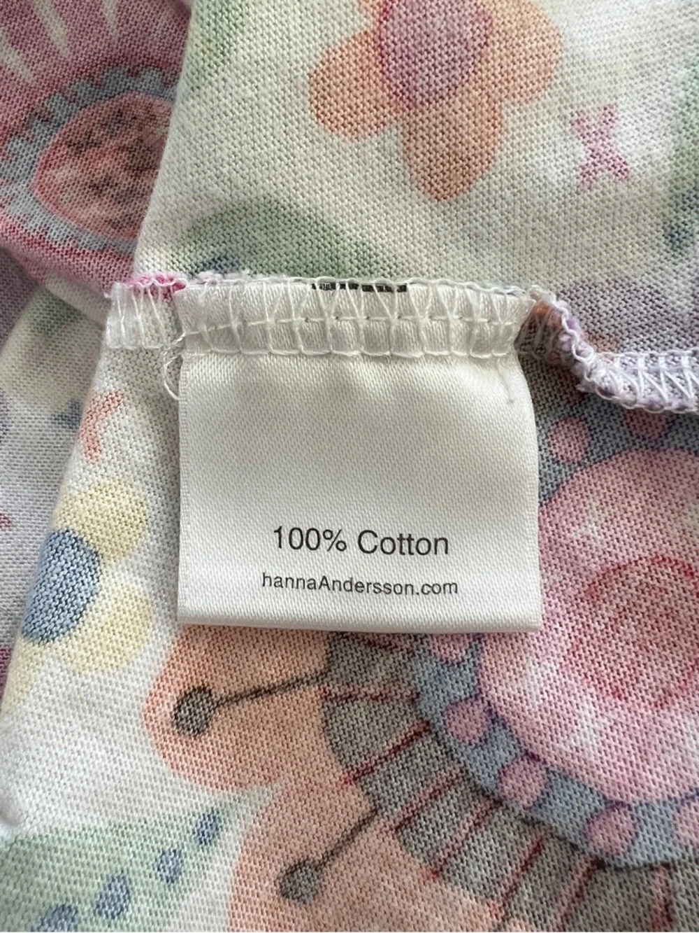 Hanna Andersson Dress Girls 6-7 Bright Floral Cotton A-Line Colorful